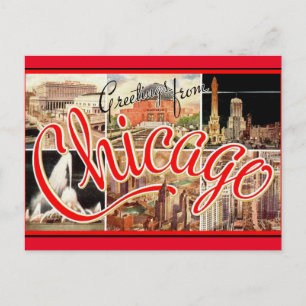 Chicago Vintage Travel Briefkaart