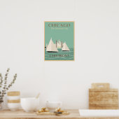 Chicago Vintage Travel Poster (Keuken)