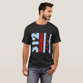 Chicago Vlag 312 T-shirt (Voorkant volledig)