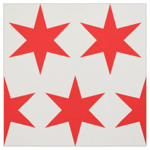 Chicago vlag 6-punts ster stof