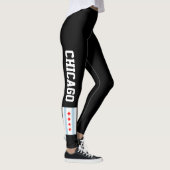 Chicago vlag aangepaste donkere sport leggings (Rechts)