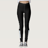 Chicago vlag aangepaste donkere sport leggings (Voorkant)