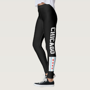 Chicago vlag aangepaste donkere sport leggings