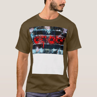 Chicago Vlag Graffiti Spuitverf T-shirt