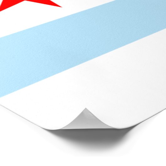 Chicago vlag Print (Hoek)
