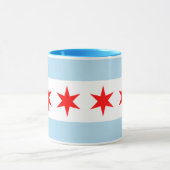 Chicago vlag ringer koffiethee mok (Midden)