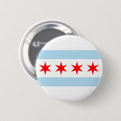 Chicago vlag ronde button 5,7 cm (Voorkant /achterkant)