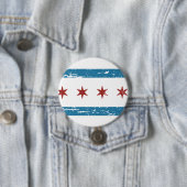 CHICAGO-vlag Ronde Button 7,6 Cm (In situ)