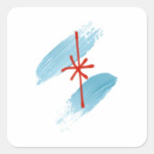 Chicago vlag vingerverf Sticker (Voorkant)