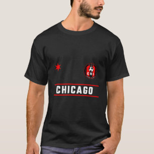 Chicago Voetbal Jersey Mini Badge Fire Red Deep Bl T-shirt