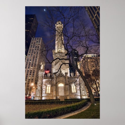 Chicago Water Tower Poster (Voorkant)