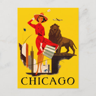 Chicago Windy City Poster Briefkaart