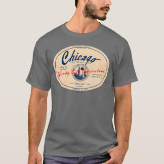 Chicago Windy City Silhouette Retro Badge vriend T-shirt