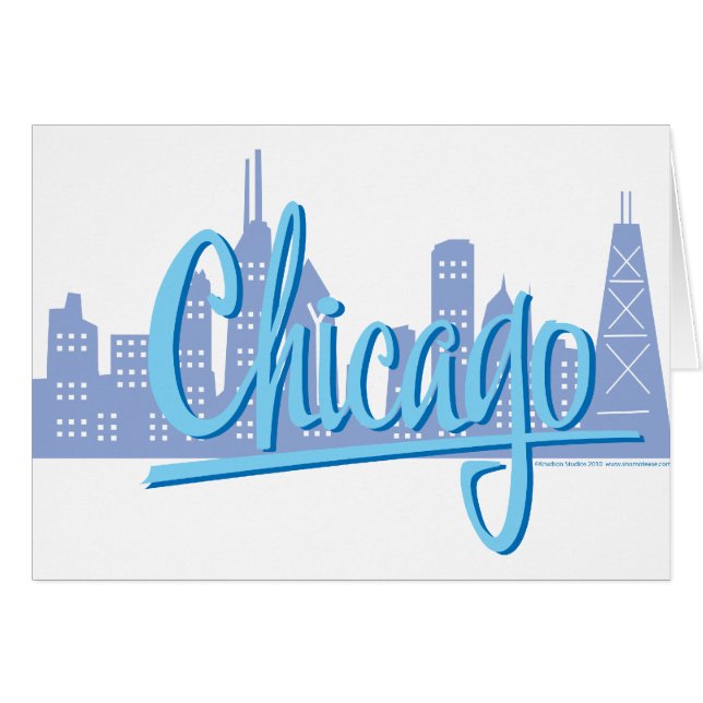 Chicago Windy City Skyline (Voorkant Horizontaal)