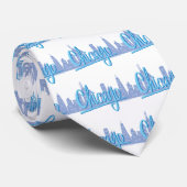 Chicago Windy City Skyline Stropdas (Opgerold)
