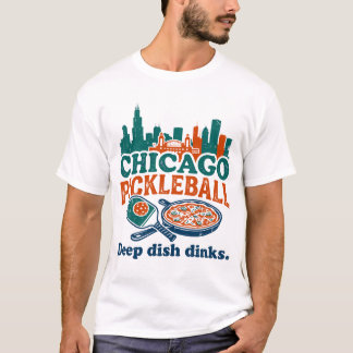 Chicago Winter Sneeuw En Deep Dish Pizza T-shirt