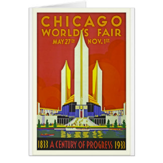 Chicago Worlds Fair 1933 Vintage Travel Poster Art