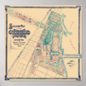 Chicago World's Fair - Columbian Exposition Map - Poster (Voorkant)