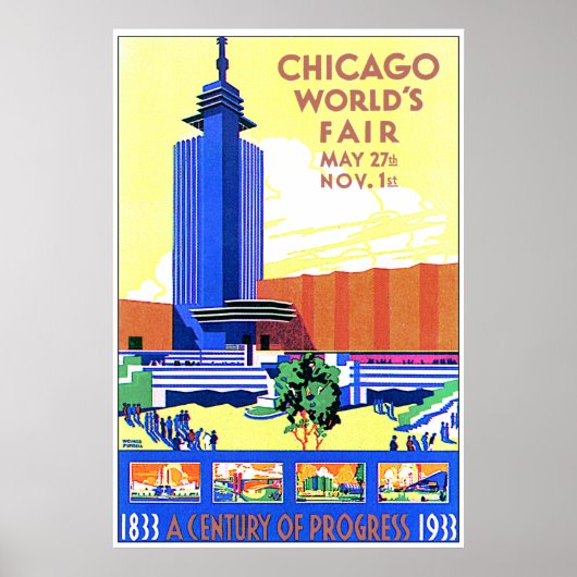 Chicago Worlds Fair Poster (Voorkant)