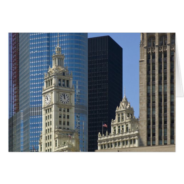 Chicago, Wrigley Building avec Trump Hotel & (Devant horizontal)