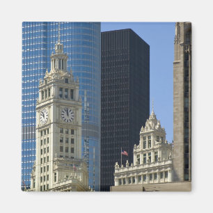 Chicago, Wrigley Building with Trump Hotel & Magneet