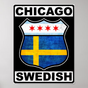Chicago, Zweeds Amerikaans Poster