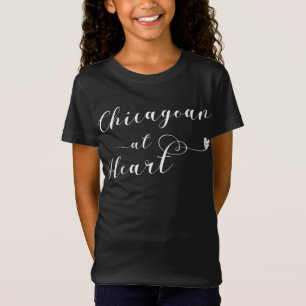 Chicagoan bij het hart hou ik van Chicago T-shirt