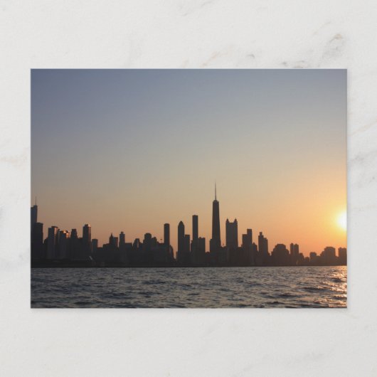 chicagosunset briefkaart (Voorkant)