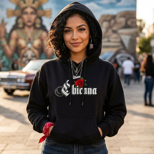 Chicana Rode Roos Hoodie