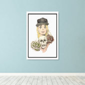 Chicano Art Canvas Kunstdruk Afdruk (Insitu (Houten vloer))