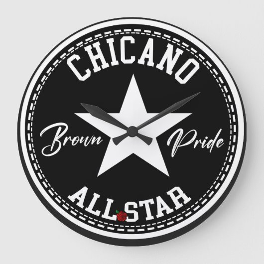 Chicano Brown Pride Horloge murale (Recto)
