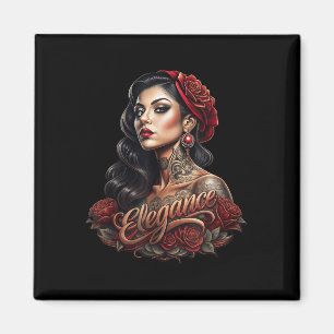 Chicano Chicana La Raza Barrio Tattoo Kunst Dood _ Magneet