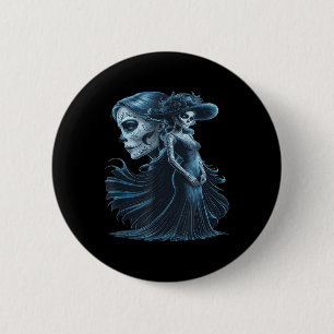 Chicano Chicana La Raza Barrio Tattoo Kunst Dood _ Ronde Button 5,7 Cm