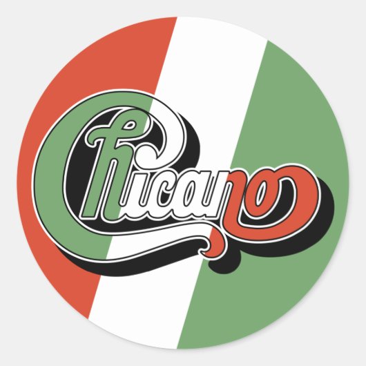 Chicano Ronde Sticker (Voorkant)