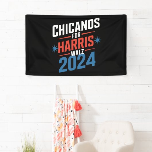 Chicanos voor Harris Walz 2024 Presidential Spandoek (Insitu)