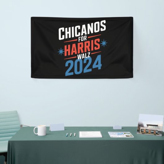 Chicanos voor Harris Walz 2024 Presidential Spandoek (Beurs)