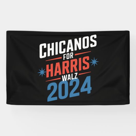 Chicanos voor Harris Walz 2024 Presidential Spandoek (Horizontaal)
