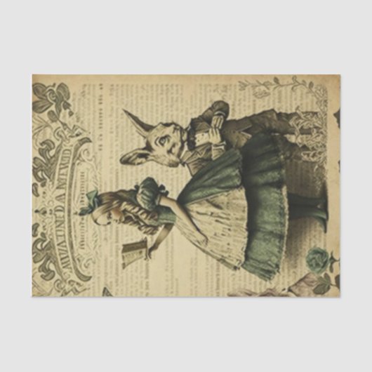 Chich Alice in Wonderland  Paper Decoupage Tissuepapier (Voorkant)