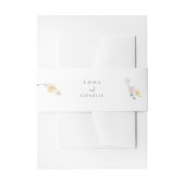 Chich Pastel bloemen bruiloft uitnodiging buik ban Uitnodigingen Wikkel (Voorkant Voorbeeld)