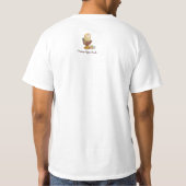 Chichen eierkop met gekookt ei en leuke slogan t-shirt (Achterkant)