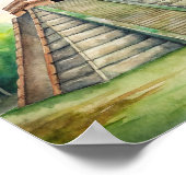 Chichen Itza Mayan Tempel in Mexico Schilderen Poster (Hoek)