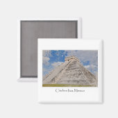 Chichen Itza Mayan Temple in Mexico Magneet (Voorkant / Achterkant)