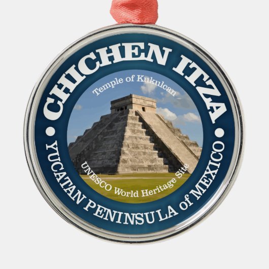 Chichen Itza Metalen Ornament (Voorkant)