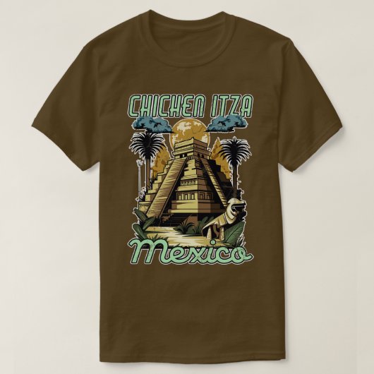 Chichen Itza Mexico Piramides T-shirt (Design voorkant)