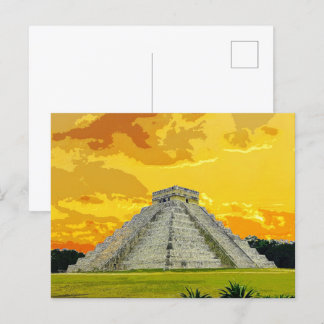 Chichen Itza Mexico Pyramid Ancient Architecture Briefkaart