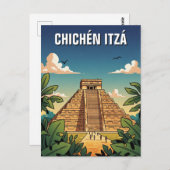 Chichen Itza Mexico Reizen Briefkaart (Voorkant / Achterkant)