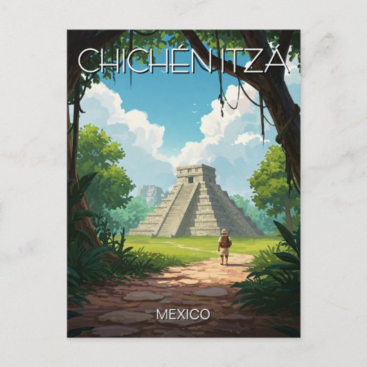  Chichen Itza Mexico Reizen Briefkaart (Voorkant)