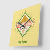 Chichen Itza Mexico Retro Mayan  Yucatan Vierkante Klok (Hoek)