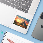 Chichen Itza, Mexico. Sticker (Laptop met iPhone)