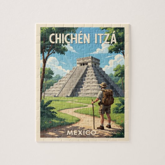 Chichén Itzá Mexico – Tempel van Kukulcán Legpuzzel (Verticaal)